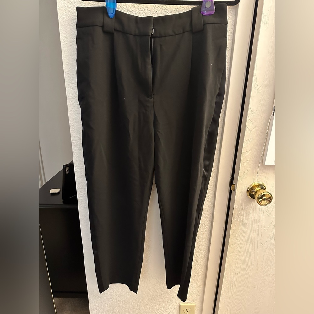 Black Slacks Ankle Length